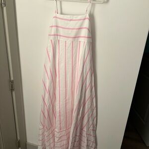 Pink and White Striped Women's Dress